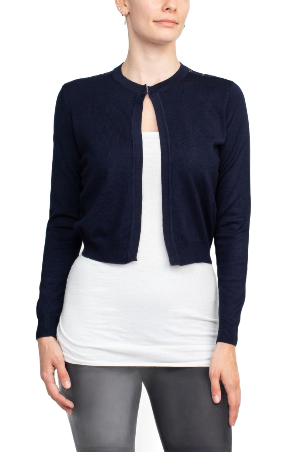 Long Sleeve Lace Back Knit Bolero